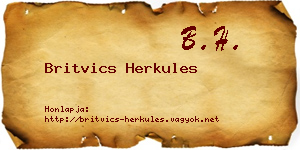 Britvics Herkules névjegykártya